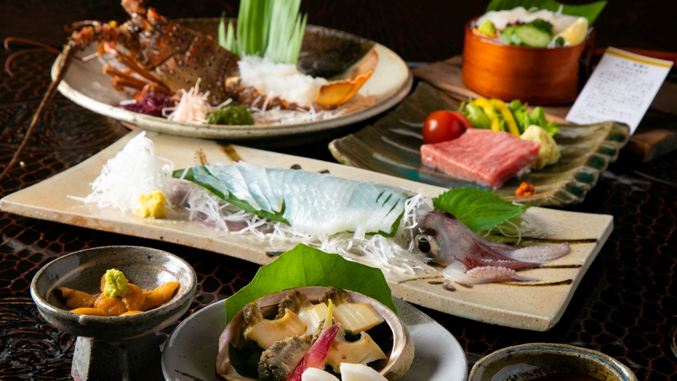 【贅沢な食材を堪能】伊勢海老×鮑×佐賀牛の極会席プラン◆個室でお食事