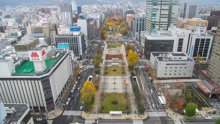 【大通り公園】札幌市の中心部に位置しています。当館からお車約20分