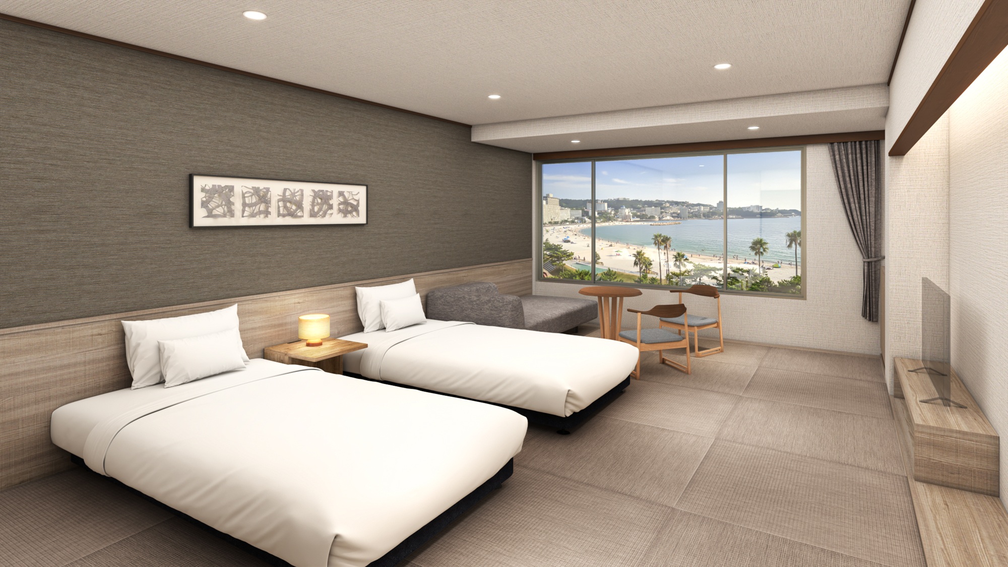 【モデレート和室+ツインベッド】一例