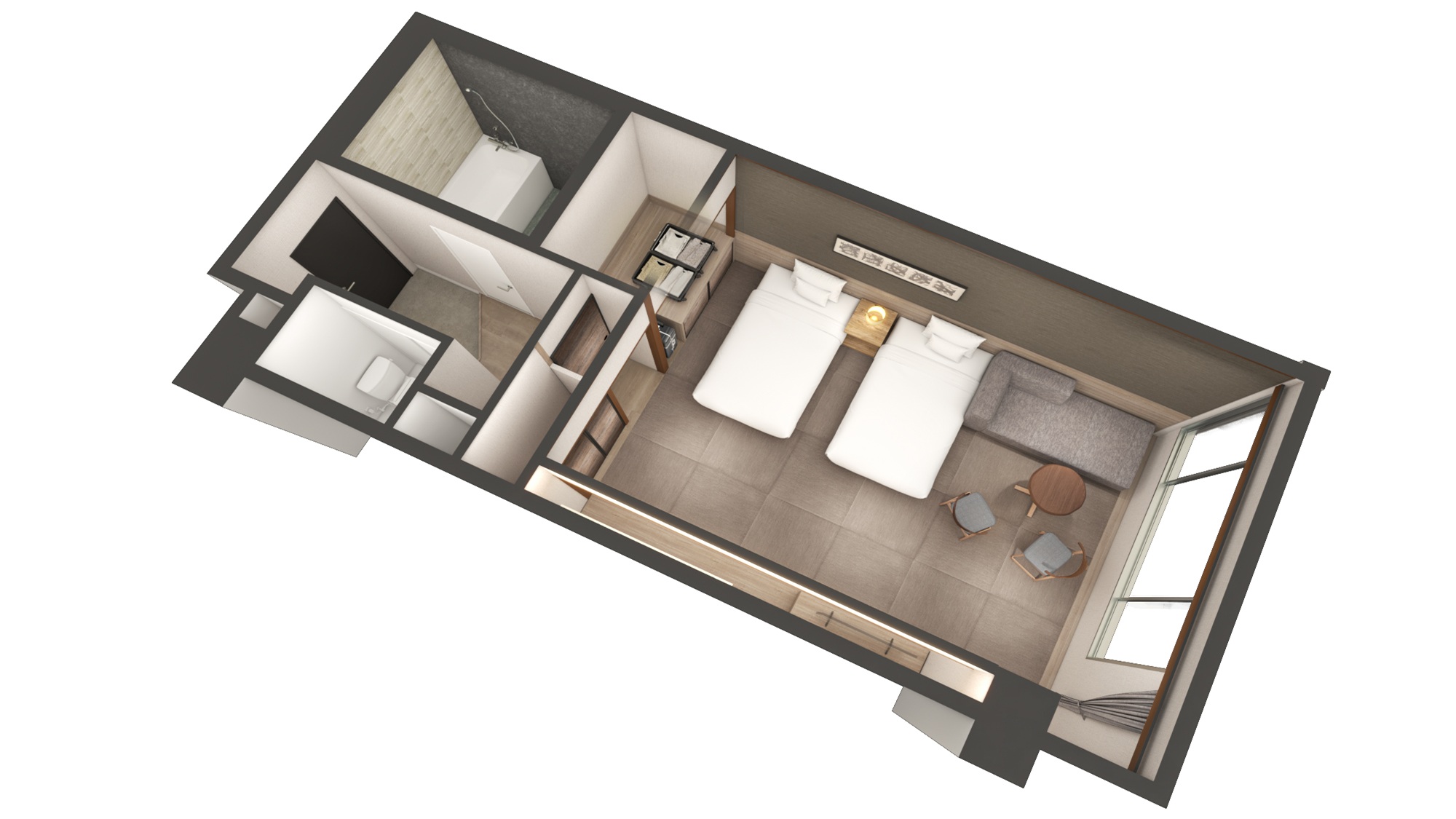 【モデレート和室+ツインベッド】一例