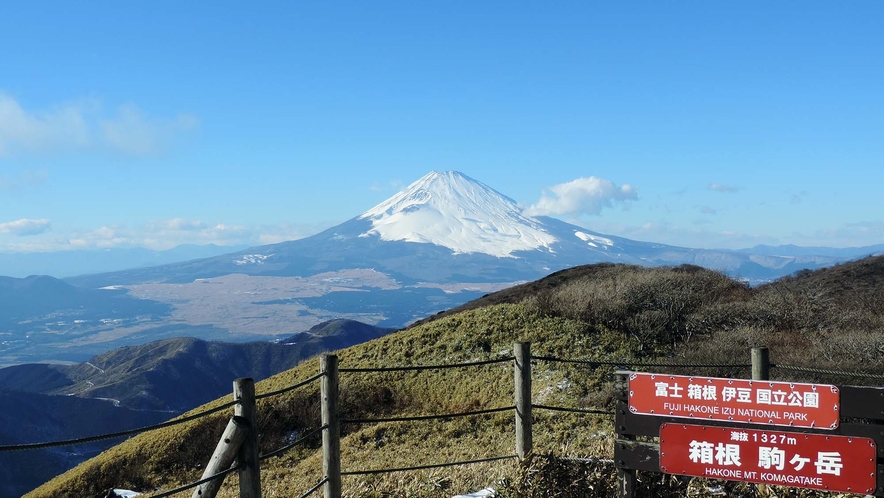 駒ケ岳ロープウェー山頂より望む富士山。季節ごとに表情を変えます。