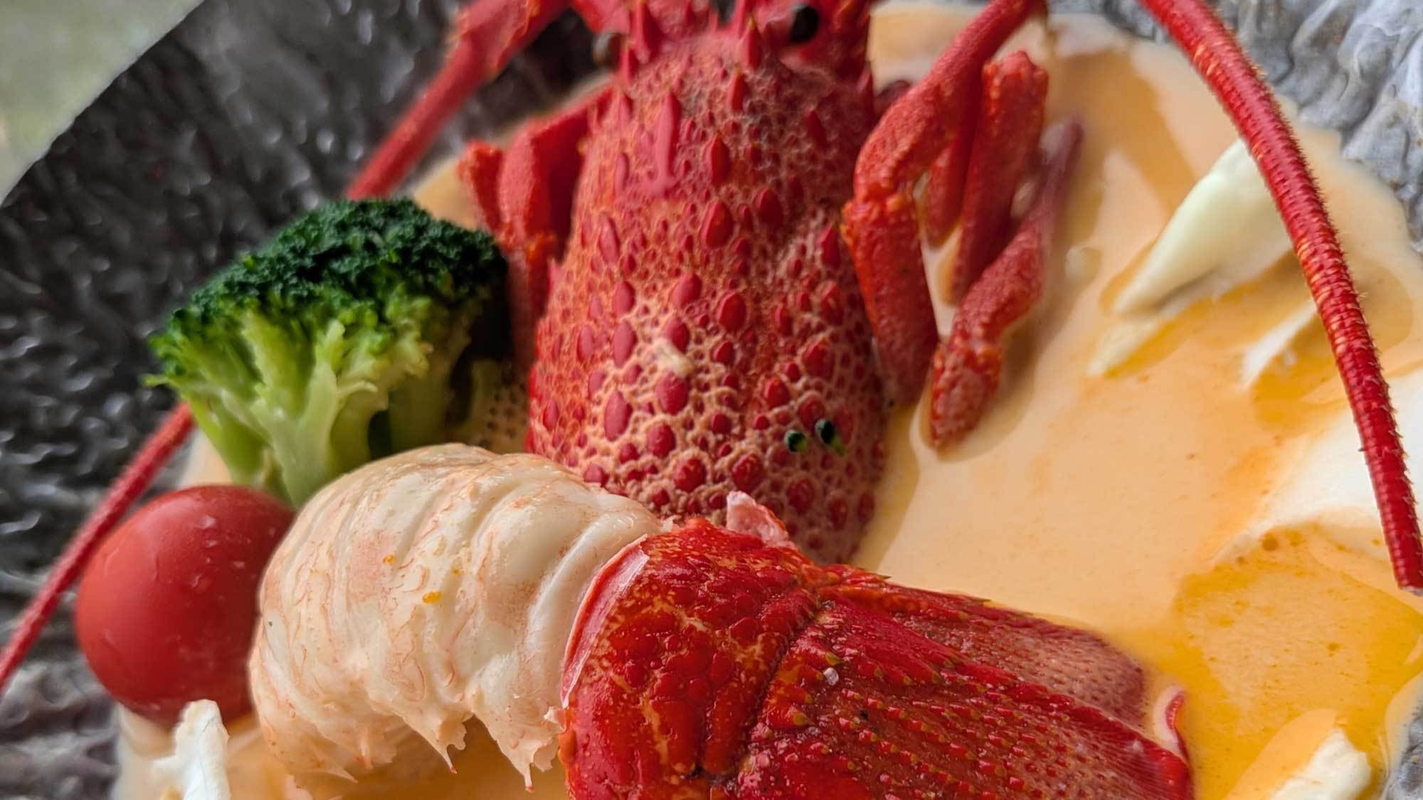 【日帰り】＜5〜6月限定＞イセエビのポワレ＆牛釜めし〜源泉かけ流し温泉と昼食を堪能