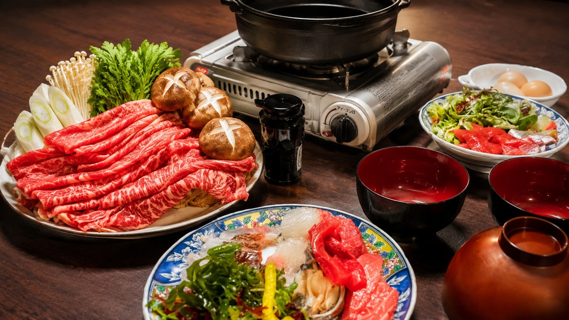 【すき焼き鍋】甘辛♪みんな大好き！すき焼きプラン＜ドリンク付＞