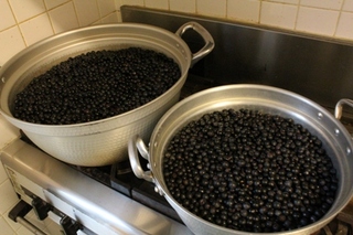 山葡萄ジャムつくり