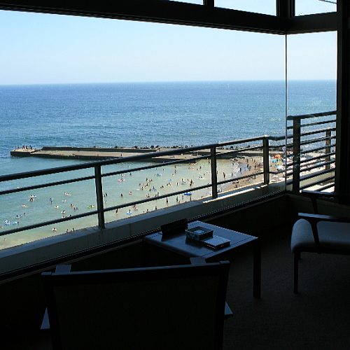 View from lower floor guest room