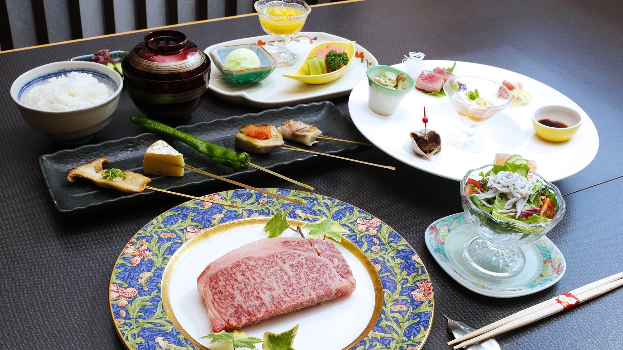 ☆日本料理「四季」鉄板焼きコーナーで食す！松風（まつかぜ）コースプラン（2食付）