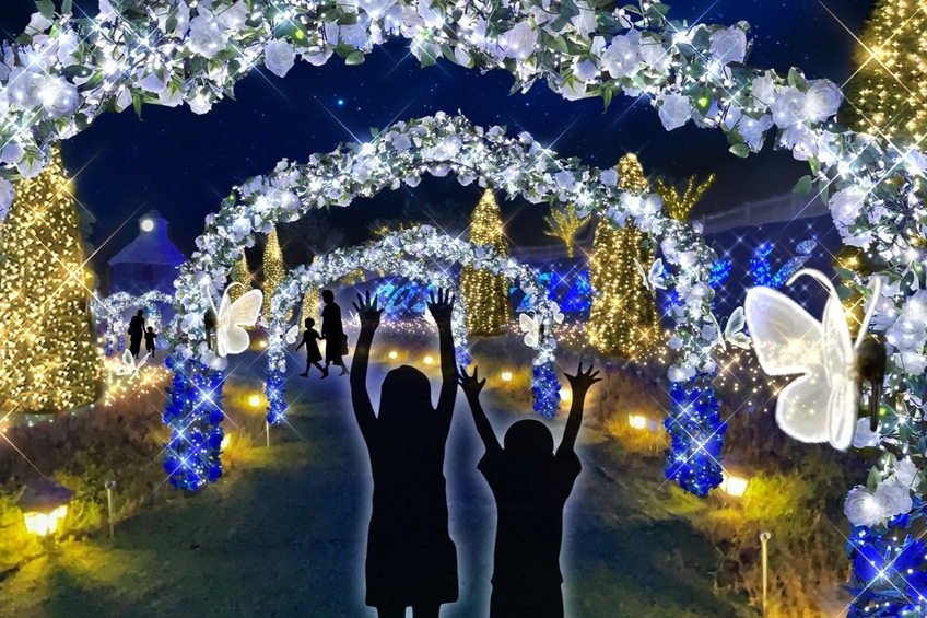 【ローザンベリーHIKARIUM】〜幻想的な光の世界へ〜夜の部入場券付き＜夕朝食・ラウンジ特典付＞