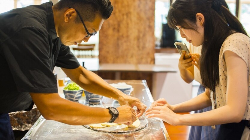 手作りピザ体験