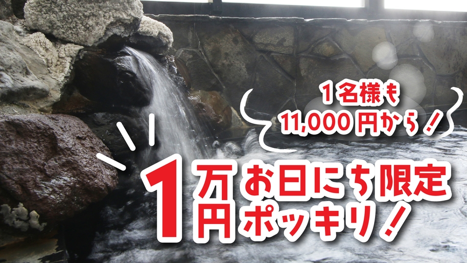 【現金特価】【2食付】＼お日にち限定！得々プラン／一人旅11，000円〜！2名以上で1万円ポッキリ♪