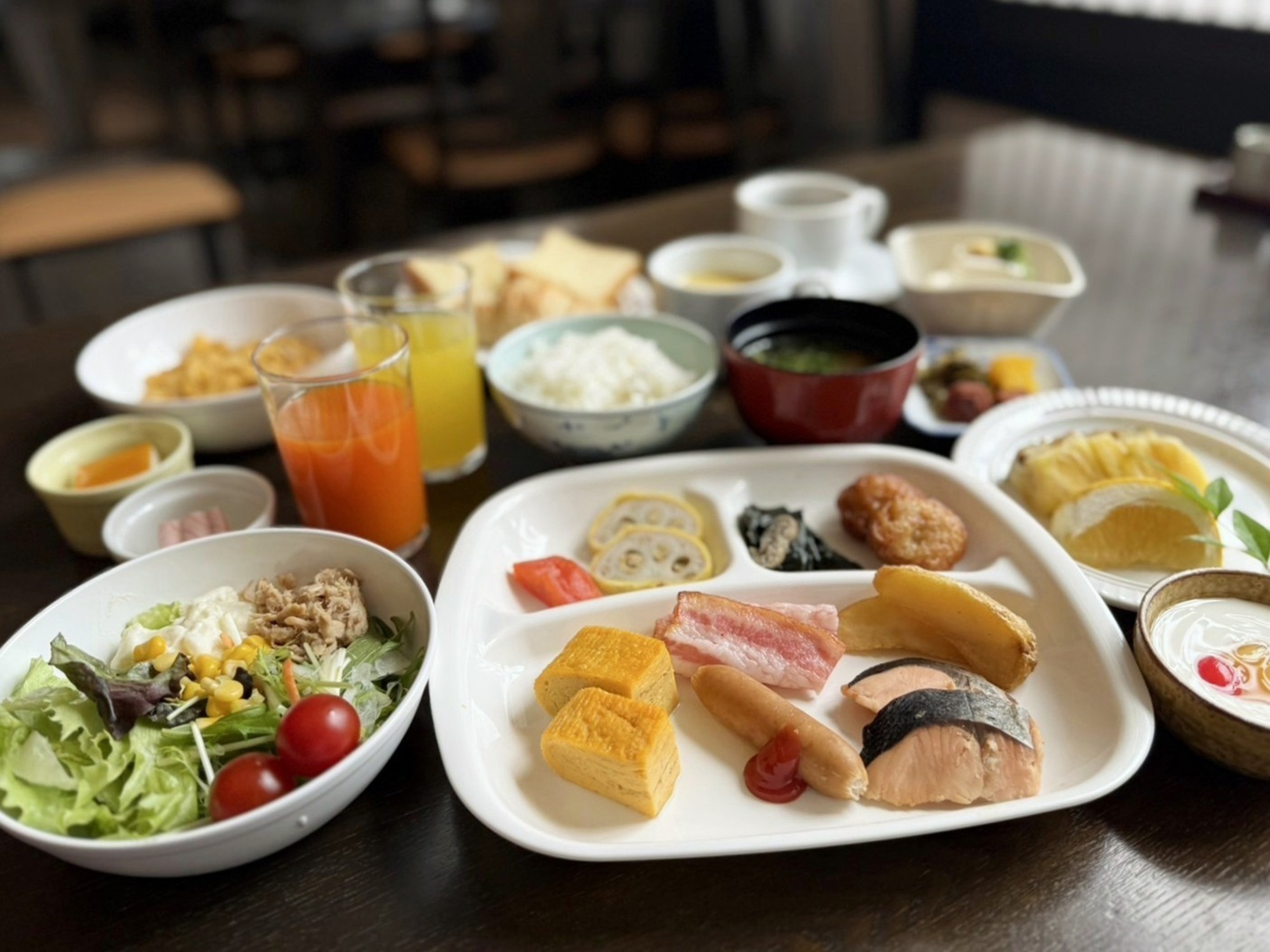 【朝食・一例】姉妹ホテル・和数奇司館朝食バイキング