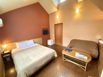 【露天なし/喫煙室】本館Wベッド　バストイレ付８畳洋室