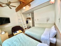 【露天無/禁煙】別館　W＋シングル+ロフトのマルチツイン4～5人