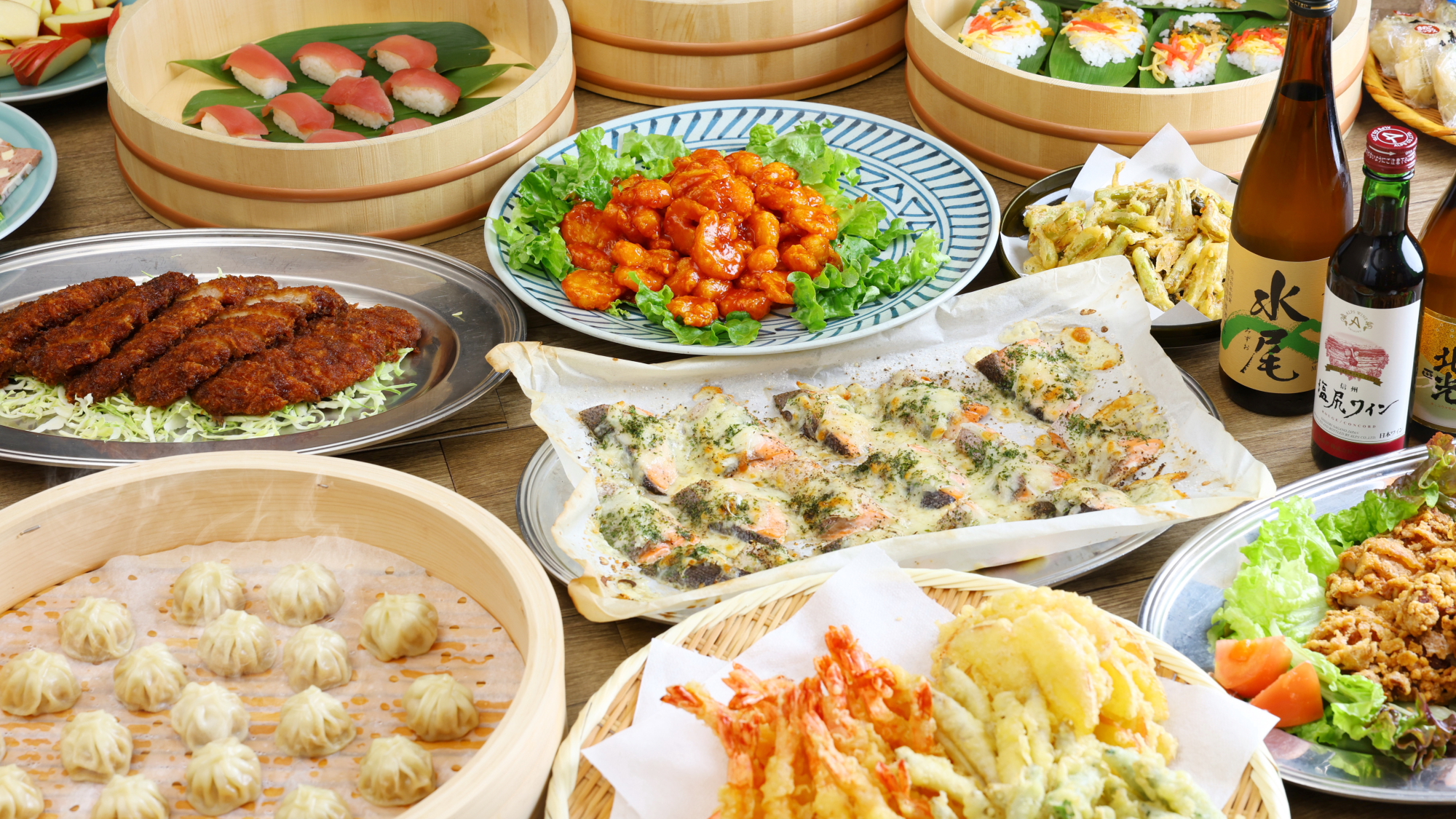 冬はボリューム満点のバイキングをお楽しみください！