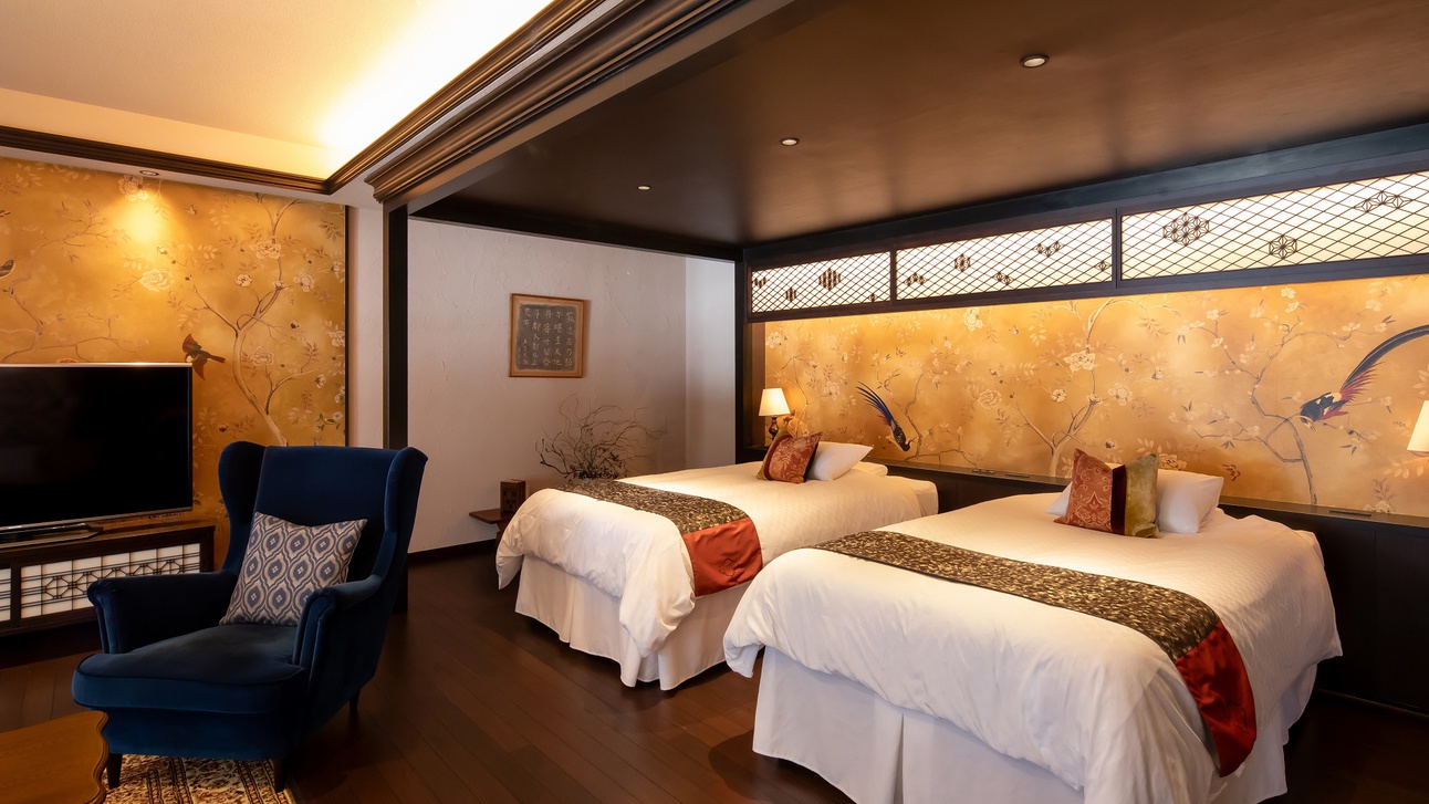 【蓼科倶楽部　露天風呂付き客室】当館にゆかりのある文人達をイメージした客室