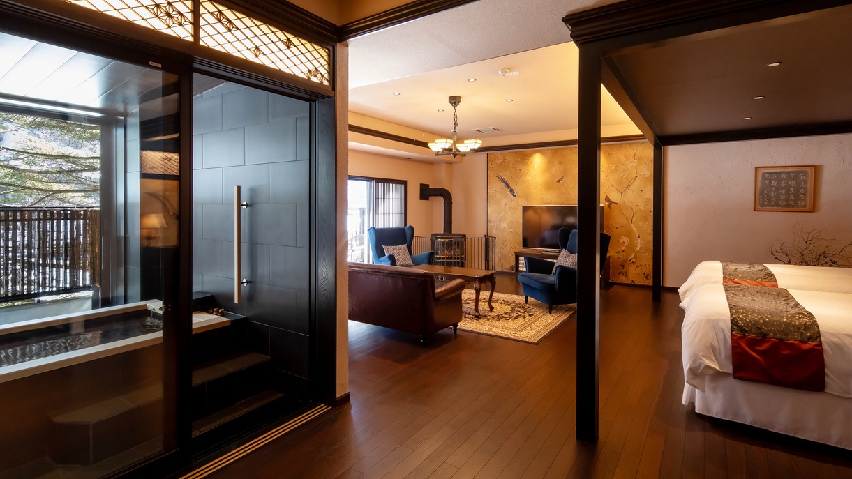 【蓼科倶楽部　露天風呂付き客室】2026年2月に露天風呂付きの当館最上客室へと生まれ変わりました