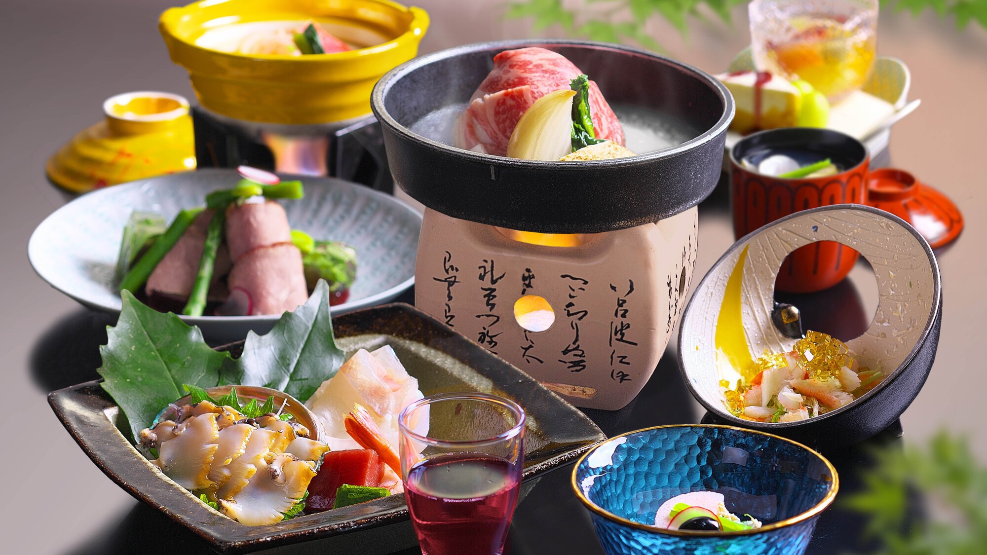 【豪華食材！上州牛すき焼き、旬の刺身など♪恵み会席】満足度No1！飲み放題付☆大切な旅行に■４〜９月