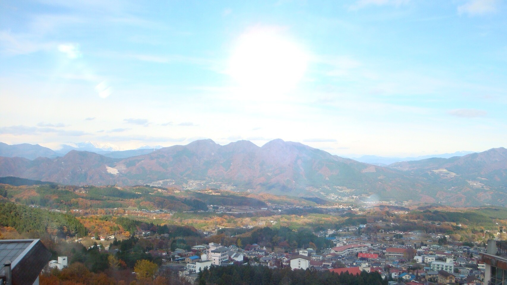 高層階客室の景観。