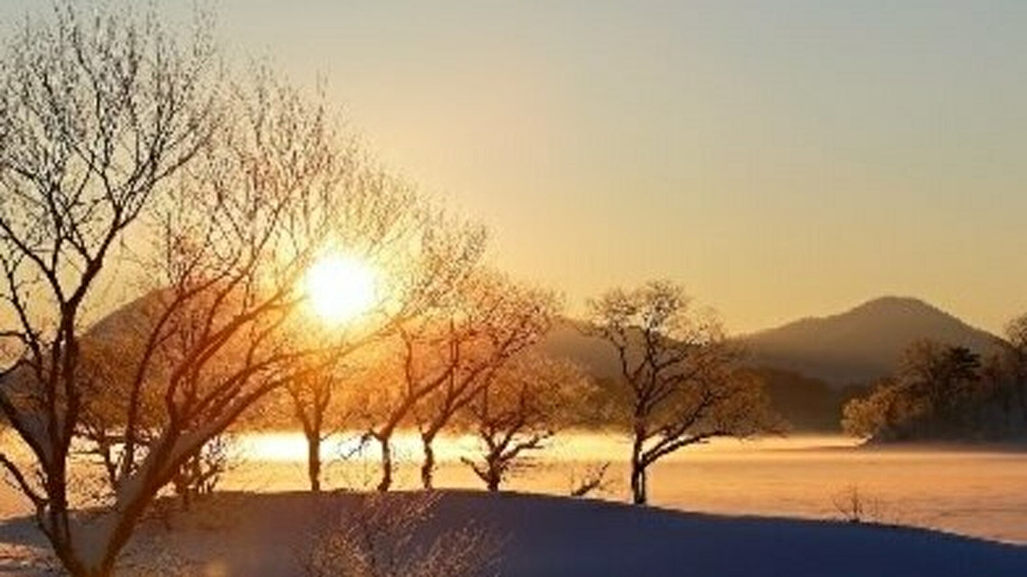 冬の桧原湖：一例