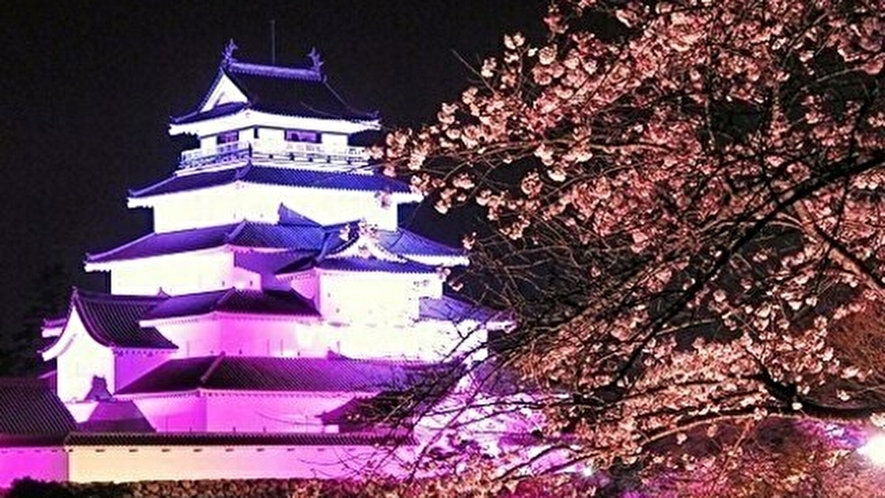 鶴ヶ城　ライトアップ