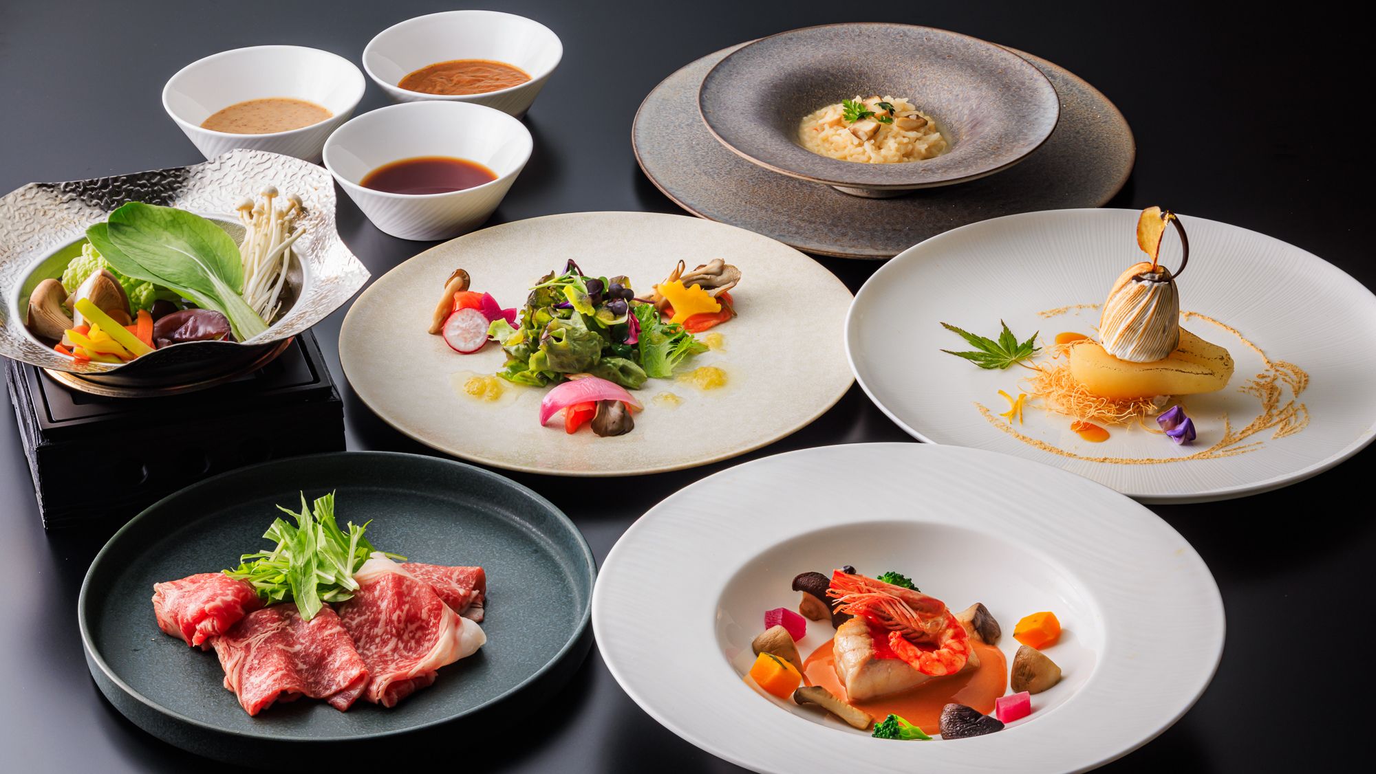箱根西麓牛とコンソメの贅沢しゃぶしゃぶコース（秋メニュー）
