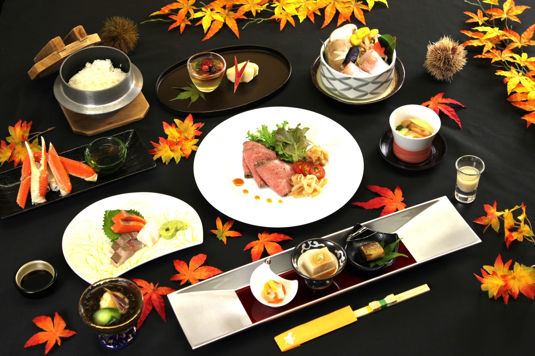 【贅沢三昧！】のどぐろ×ズワイガニ×黒毛和牛 秋の味覚饗宴