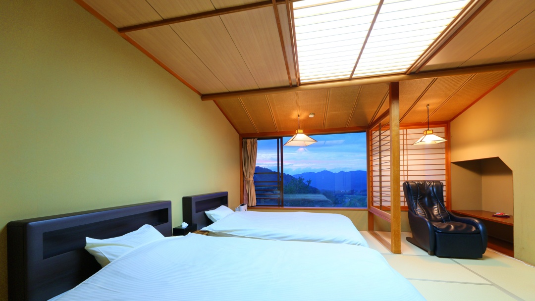 【田園眺望】和室10畳ツインベッド/幅120㎝