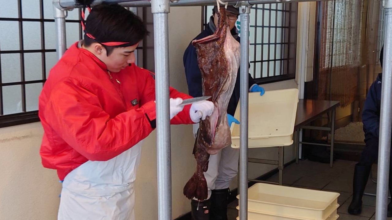 【イベント】あんこう吊るし切り