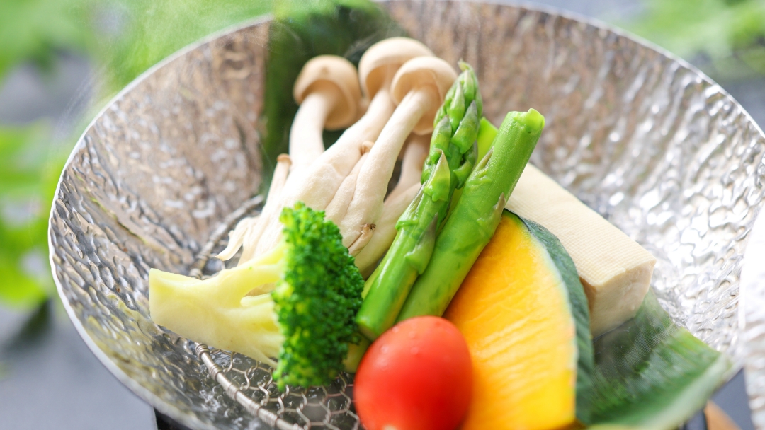 季節の野菜 源泉蒸し