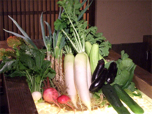 契約農家から送られる新鮮朝穫れ野菜