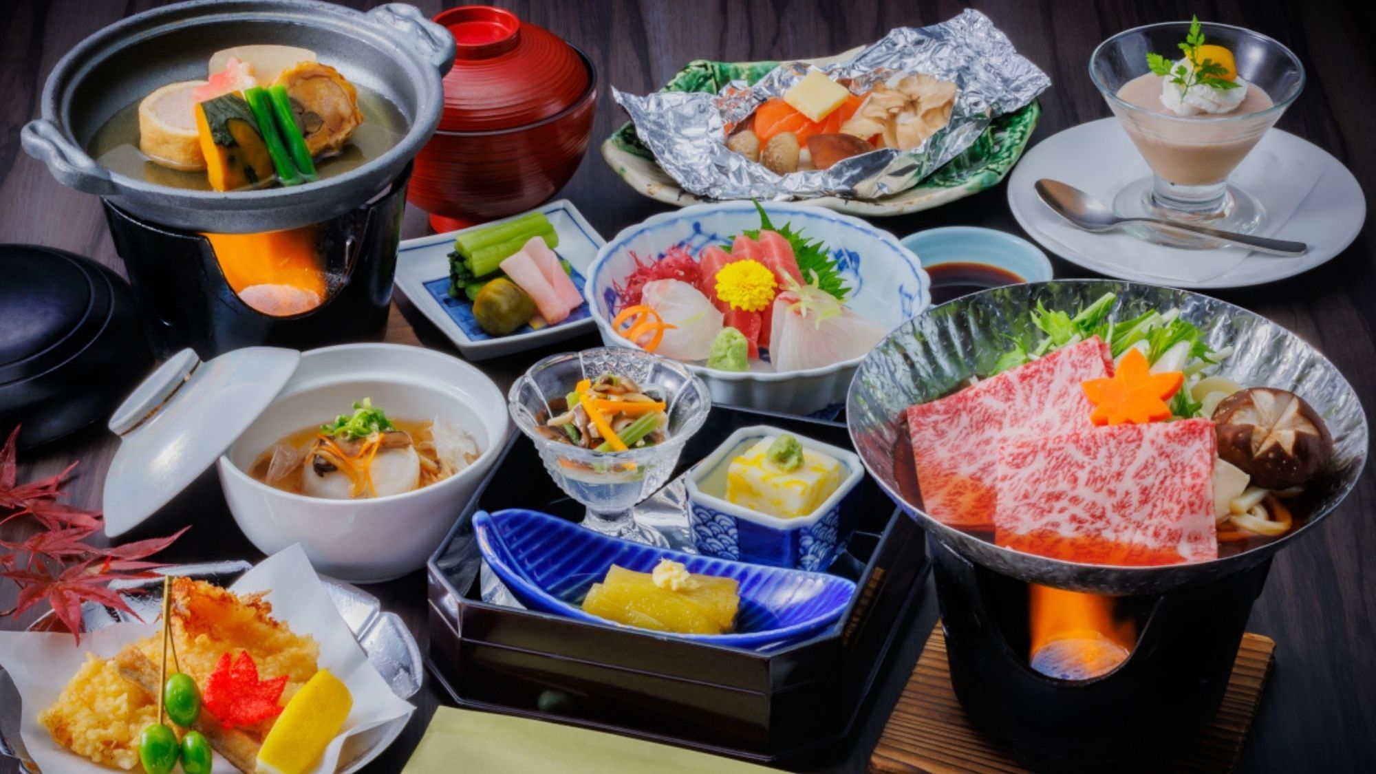 【WEB限定・秋】秋鮭のホイル焼き、黒毛和牛の牛肉鍋、河豚の唐揚げなど