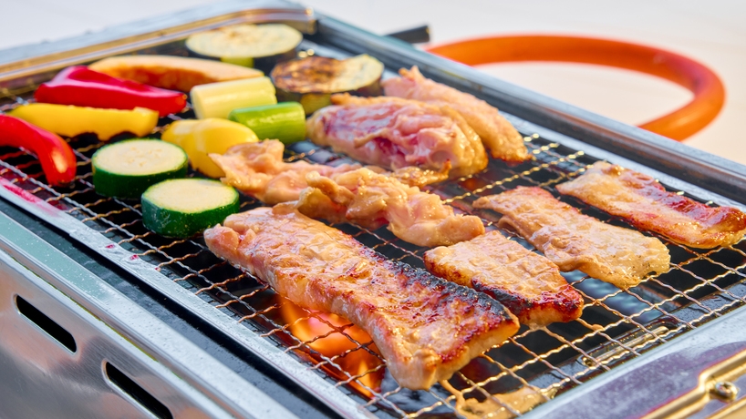 【7月19日1万発！花火大会】バーベキューバイキング（食べ飲み放題）プラン【夕・朝食/入園券付】
