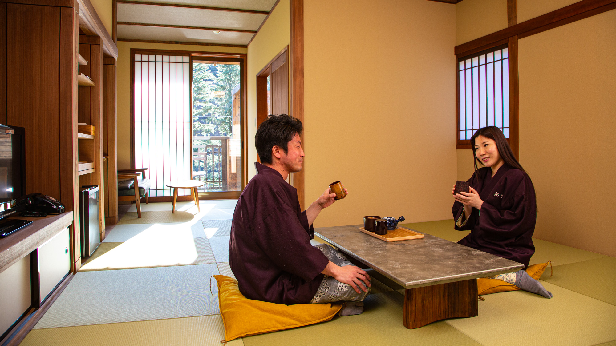 露天風呂付き客室【亀】のお部屋