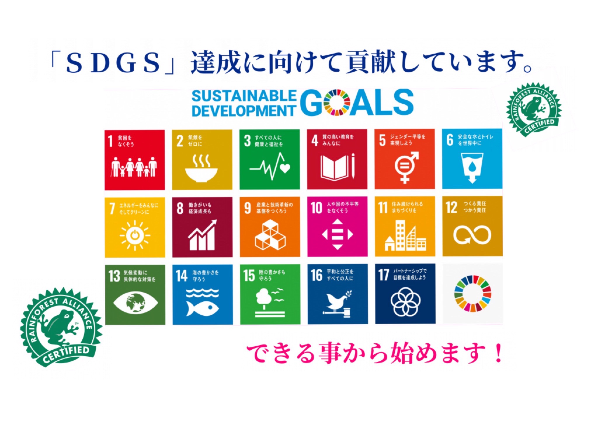 SDGSに取り組んでます！