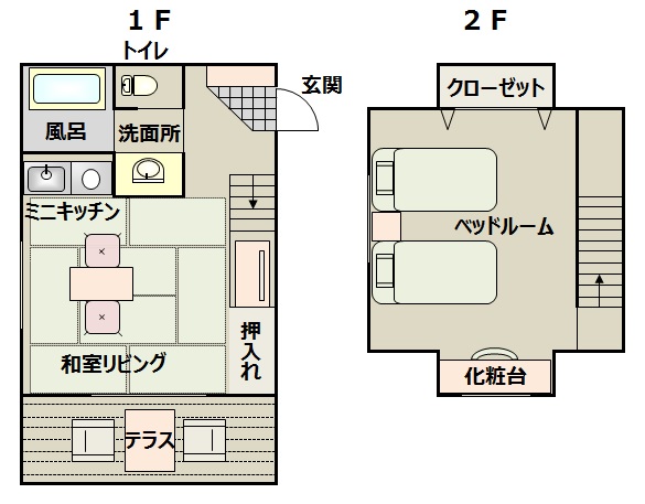 セミジャパネスクスイート（ＡＢタイプ）間取図