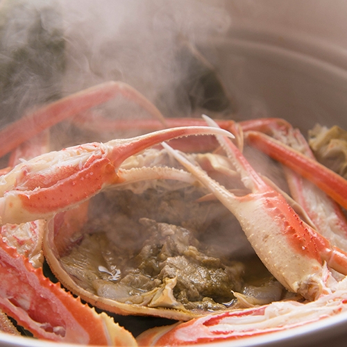 ★上蟹づくし★タグ付加能蟹＋香箱蟹＋蟹刺し♪“源泉蒸し”も！５種の食べ方で楽しむ