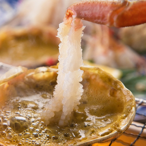 ★上蟹づくし★タグ付加能蟹＋香箱蟹＋蟹刺し♪“源泉蒸し”も！５種の食べ方で楽しむ