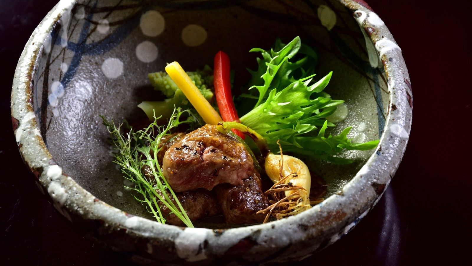 ステーキとグリル野菜