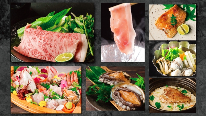 新潟の極み会席■村上牛新潟牛もち豚のしゃぶすき食べ比べ＆のど黒釜飯、鮑の踊り焼、ふぐ鍋、豪華舟盛り等