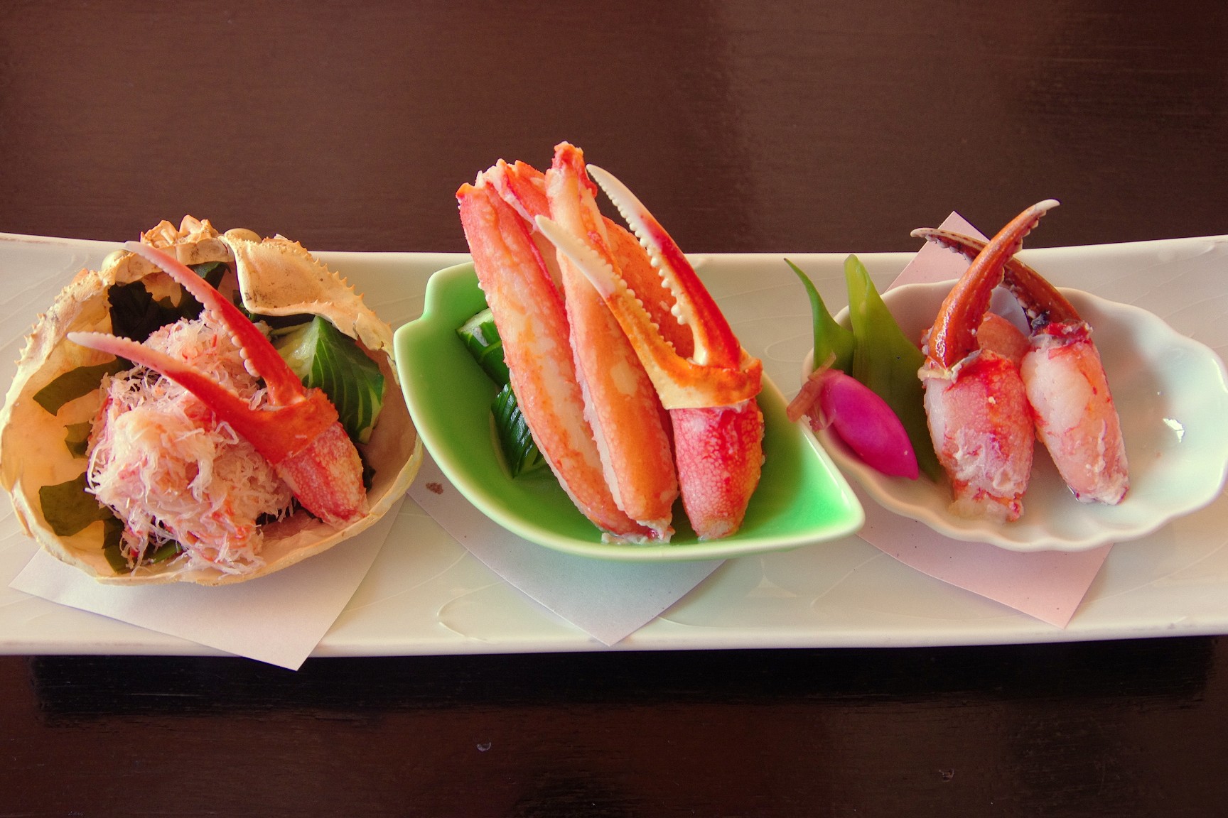 前菜・蟹三種盛合せ