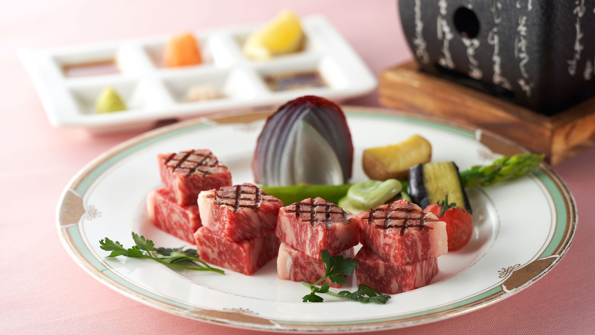 【新潟県産牛ステーキorのどぐろの塩焼き】メインのお料理を選べる★美味プラン