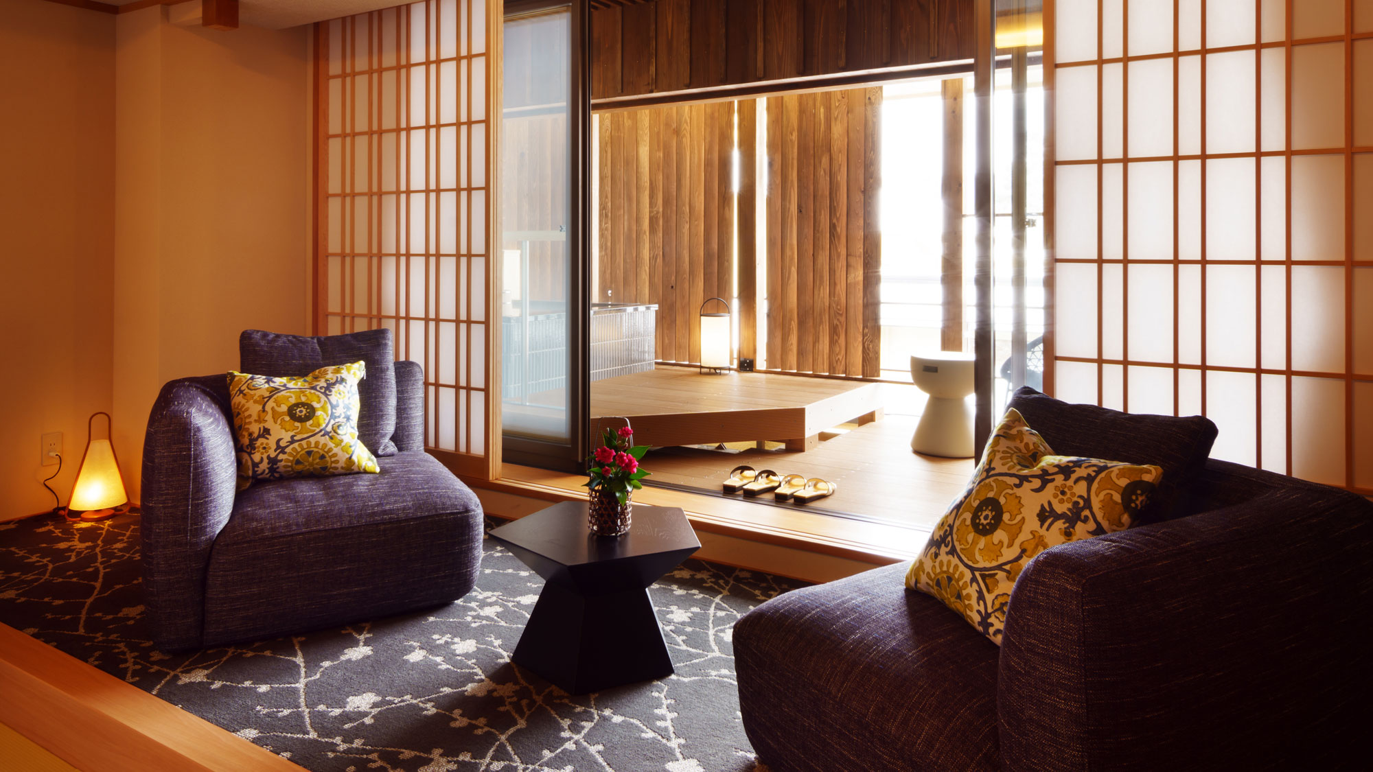 Aタイプ和モダン禁煙客室露天風呂＋テラス付