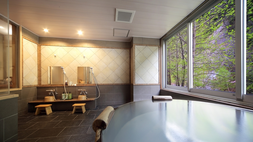 【貸切風呂　ゆーから】プライベートな空間で白濁温泉を楽しめます