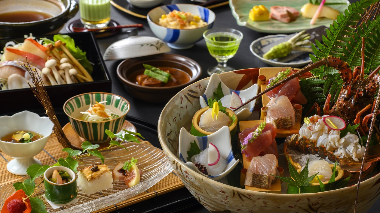 【さき楽60】＜60日前までのご予約でお得＞◇米屋美食会席◇〜全室温泉かけ流し風呂付〜