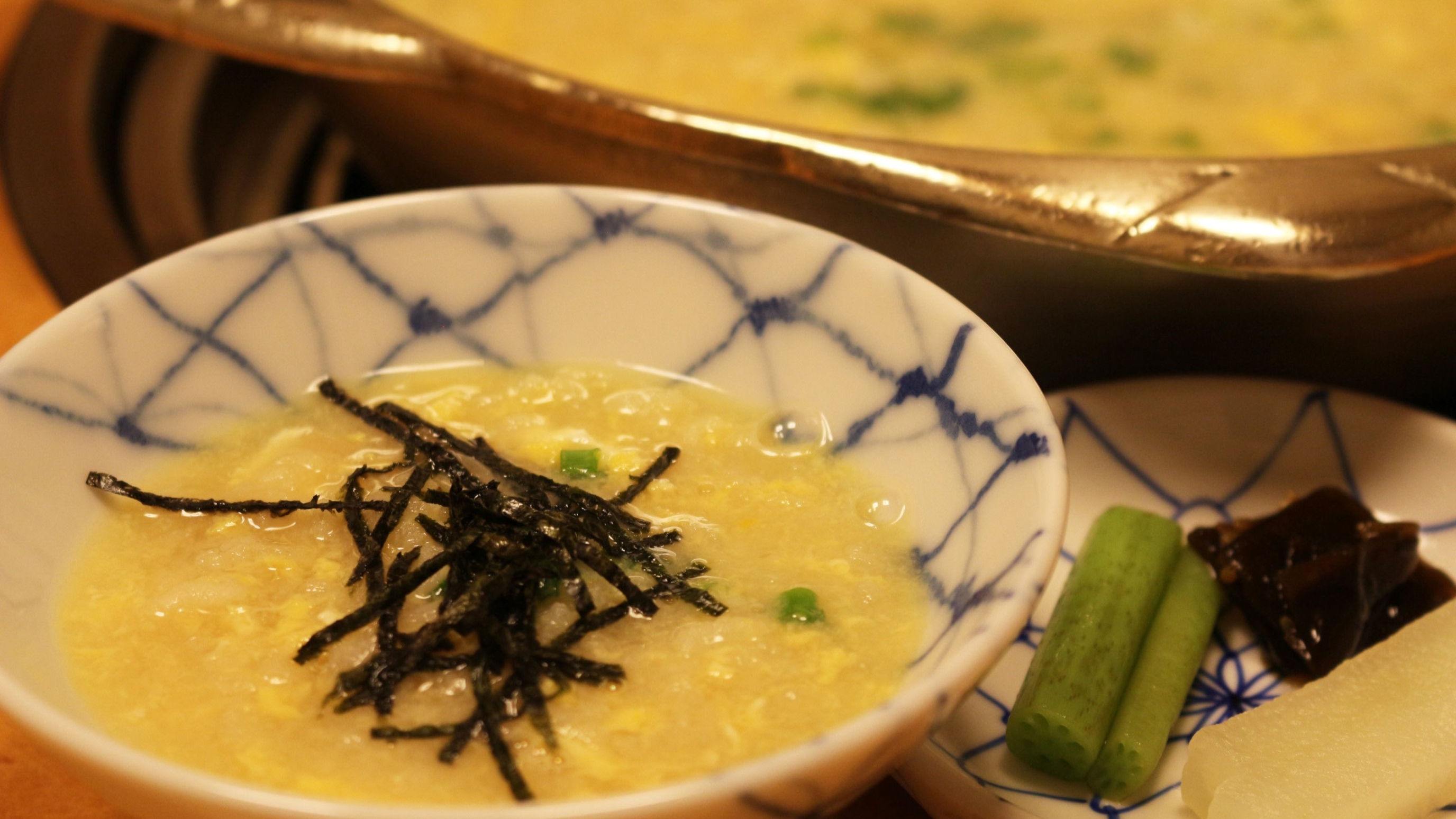 かに道楽道頓堀本店：かにすきコースのしめでいただく雑炊が幸せ♪