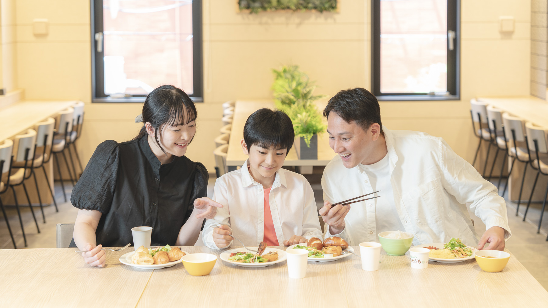 健康にこだわった朝食を家族みんなで