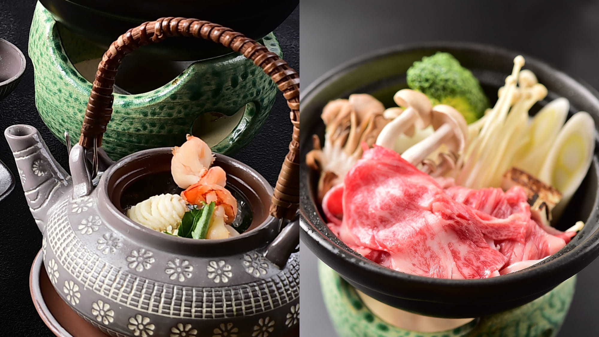 【舞扇】9/1～9/22＜ 木の子土瓶蒸し ＆ 信州牛 ＞　