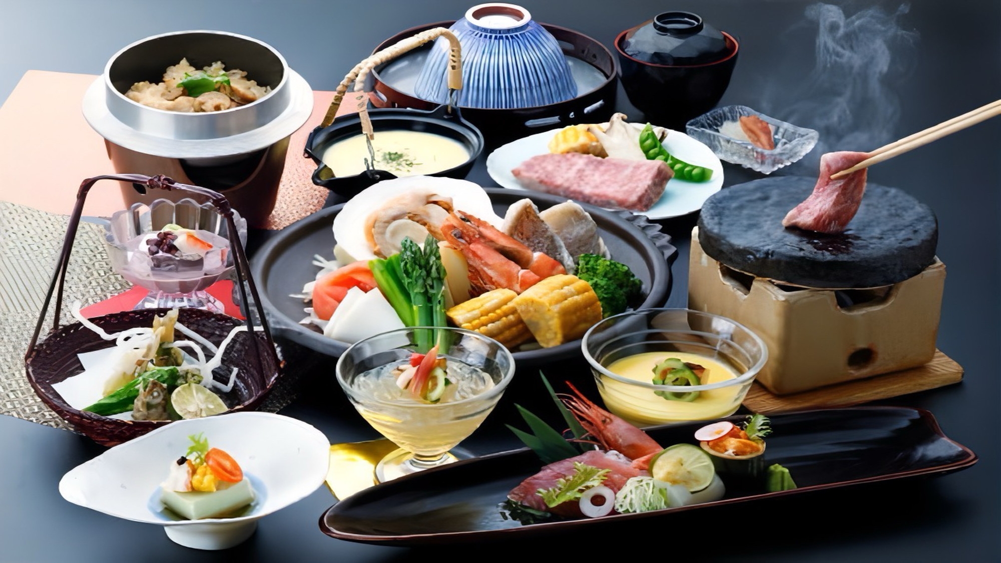 【スタンダードプラン】名湯石和温泉と甲州の旬を味わう季節の会席《夕朝食付》