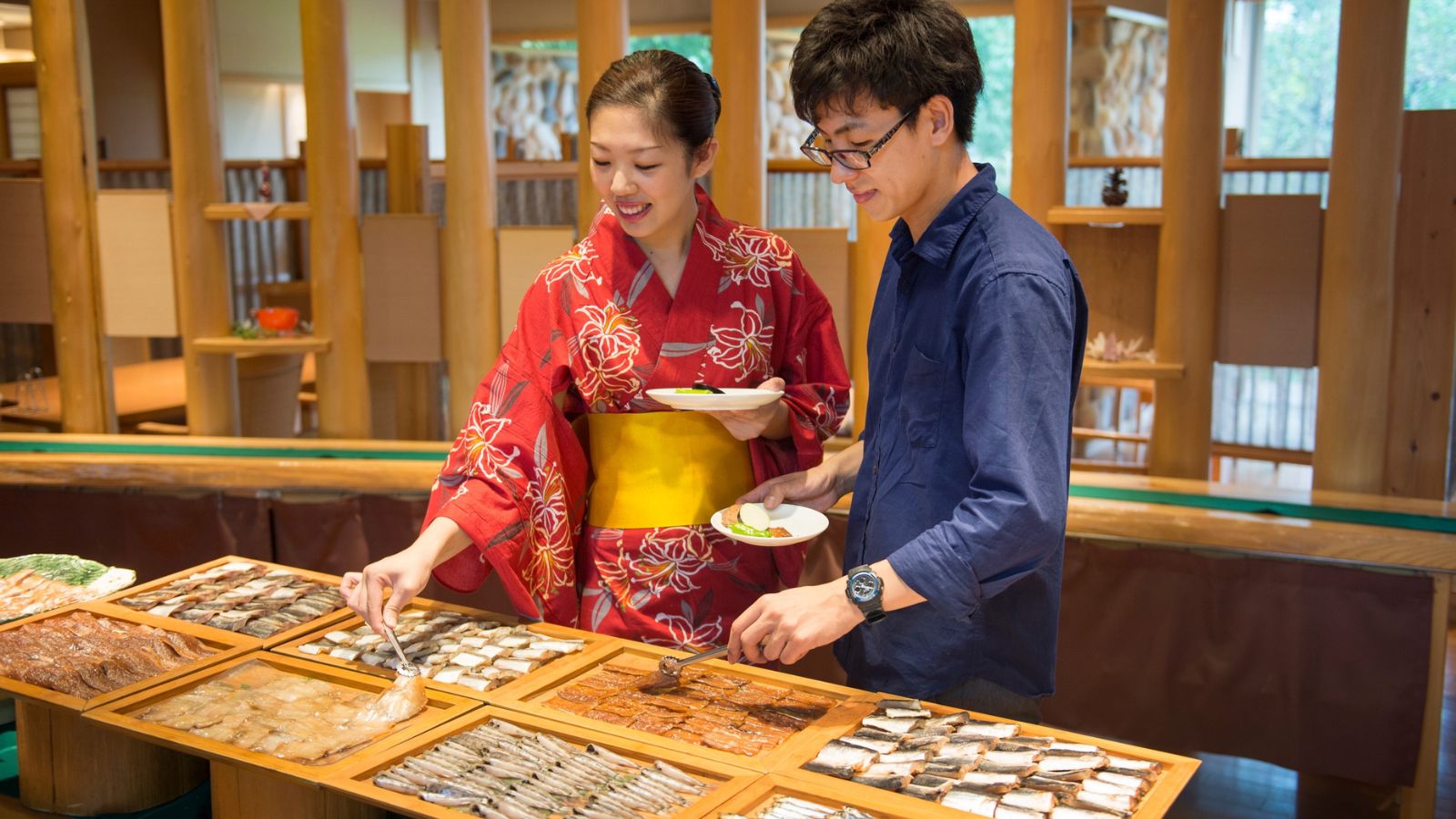 【朝食】干物バイキング　※イメージ