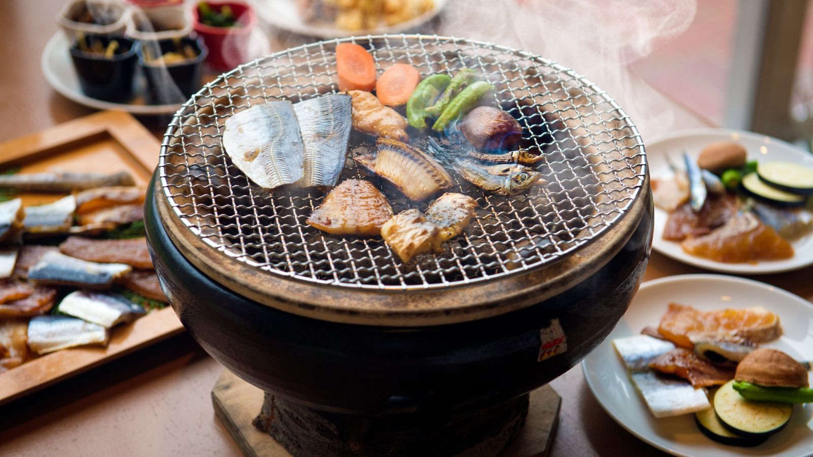 【朝食】備長炭の炭火で炙る干物　※イメージ