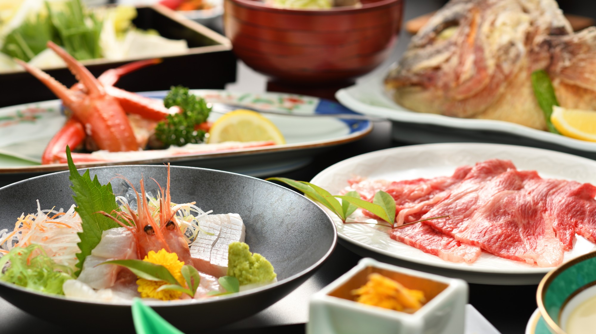 【スタンダード】「季節の海宿会席プラン」（写真はある日の一例）